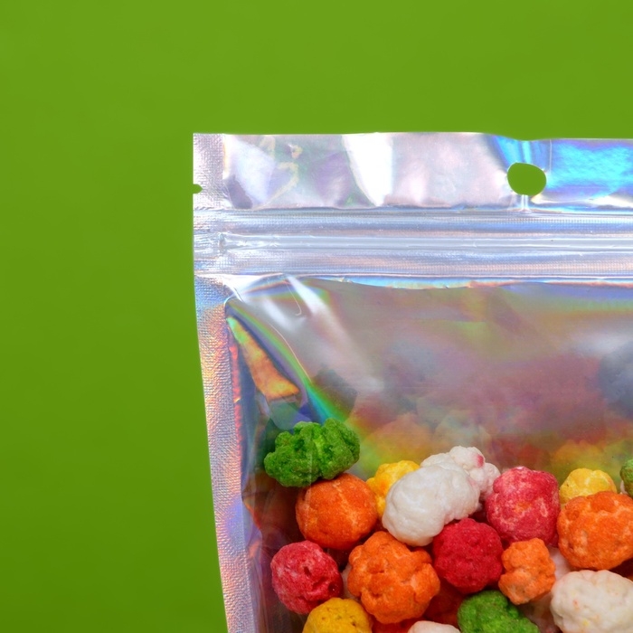 Пакет Zip-lock ПЭТ, иридисцентный, со сплошным окном, пл-й, еврослот 13 х 24 см набор 20шт