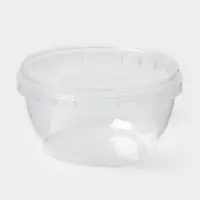 Банка "Супница" прозрачная 365 мл  с крышкой