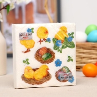 Салфетки бумажные New line &laquo;Пасхальные цыплята&raquo;, 2 слоя, 33*33 см, 20 шт.