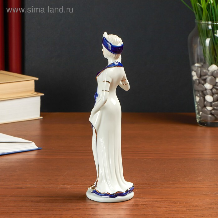 Сувенир керамика под фарфор "Девушка с веером" 20х7х6 см
