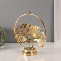 Подсвечник на 1 свечу "Листья Гинкго" с подсветкой, d-6 см 9,5х23,5х27 см Подсвечник на 1 свечу "Листья Гинкго" с подсветкой, d-6 см 9,5х23,5х27 см