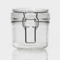 Банка стеклянная для хранения сыпучих продуктов Доляна &laquo;Галерея&raquo;, 190 мл, 11&times;8,5&times;6,5 см, с бугельным замком