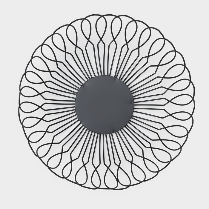 Фруктовница Доляна &laquo;Маргаритка&raquo;, 27&times;27&times;9 см, цвет чёрный