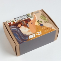 Набор подарочный Этель Be happy полотенце и акс (4 предм)