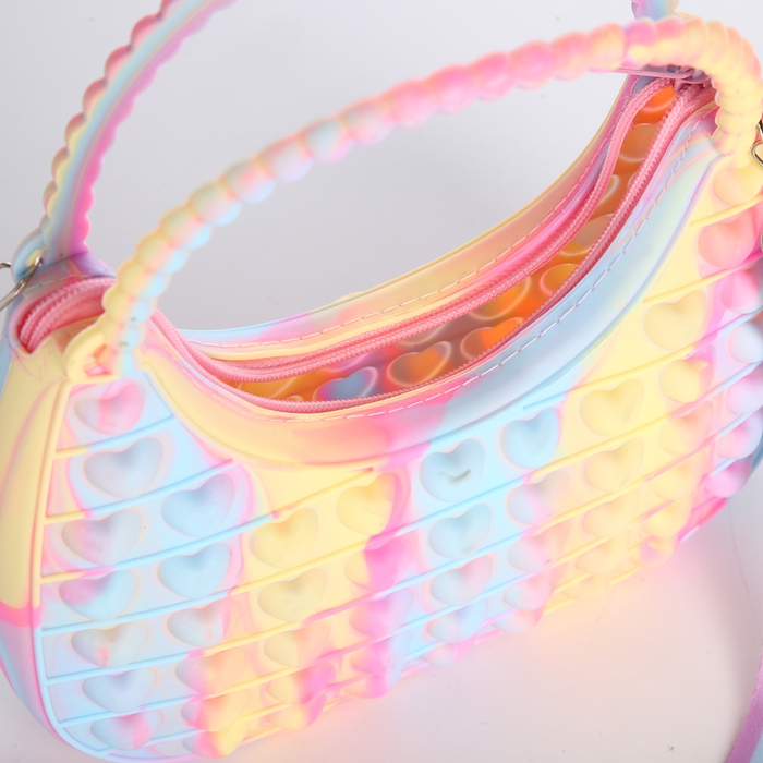 Сумка детская для девочки на молнии &laquo;Выбражулька&raquo;, pop it, цвет разноцветный