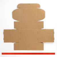 Коробка подарочная складная, упаковка, &laquo;Крафт, красная лента&raquo;, 22 х 16.5 х 10 см