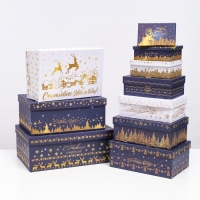 Набор коробок 10 в 1 &laquo;Сказочные олени&raquo;, 30,5 х 19 х 12,5 &mdash; 12 х 7 х 4 см