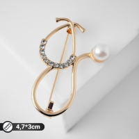 Брошь &laquo;Стетоскоп&raquo;, цвет белый в золоте