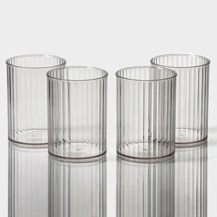 Диспенсер для напитков Доляна, 4 отделения 1,6 л, 4 стакана 350 мл, цвет белый