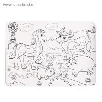 Пазл в рамке «На ферме», 34 детали + раскраска Пазл в рамке «На ферме», 34 детали + раскраска