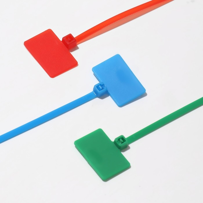 Ценникодержатель-стяжка, набор 100 шт., цвет МИКС 11,5&times;2 см