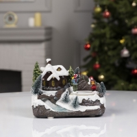 Светодиодная фигура &laquo;Новогодний город&raquo; 18 &times; 14 &times; 11 см, полистоун, батарейки ААх3 (не в комплекте), USB, свечение мульти