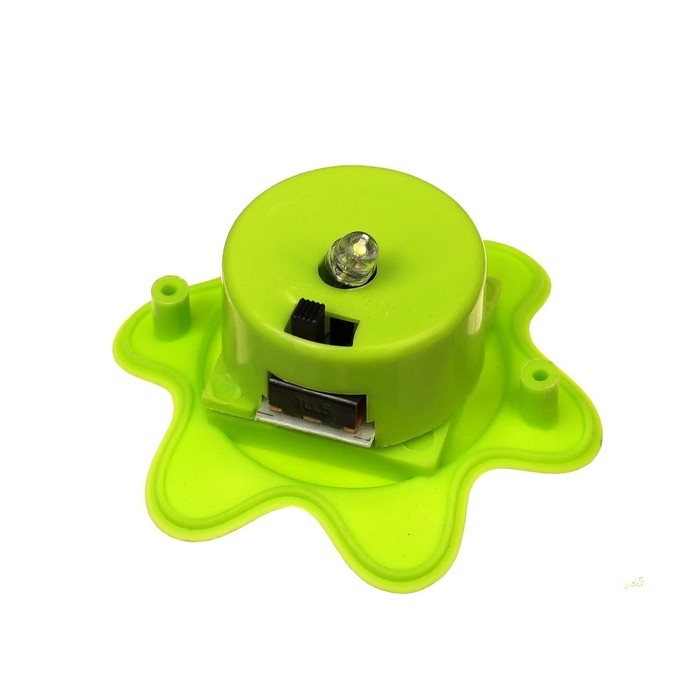 Садовый светильник на солнечной батарее &laquo;Цветок зелёный&raquo;, 6 &times; 29 &times; 6 см, 1 LED, свечение белое