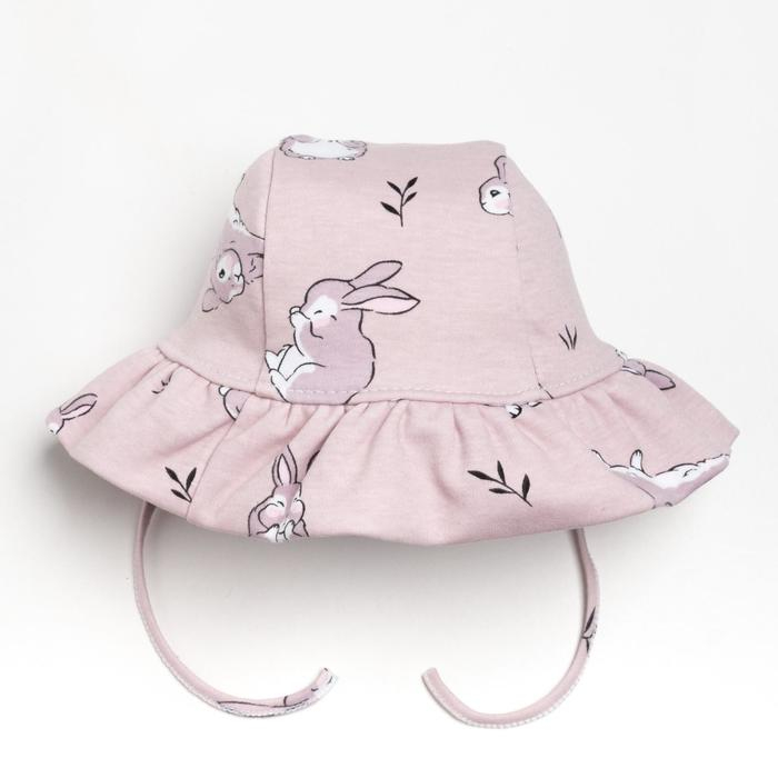 Чепчик (панамка) Крошка Я "Зайчик", серый, р.48