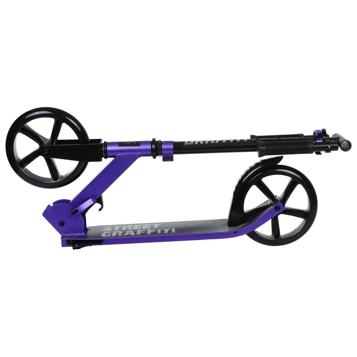 Самокат городской GRAFFITI, складной, колёса PU 200, 86A, ABEC 9, подножка, цвет фиолетовый Самокат городской GRAFFITI, складной, колёса PU 200, 86A, ABEC 9, подножка, цвет фиолетовый
