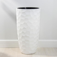 Кашпо для цветов со вставкой «Мозаика», 42 л (9 л), цвет белый Кашпо для цветов со вставкой «Мозаика», 42 л (9 л), цвет белый