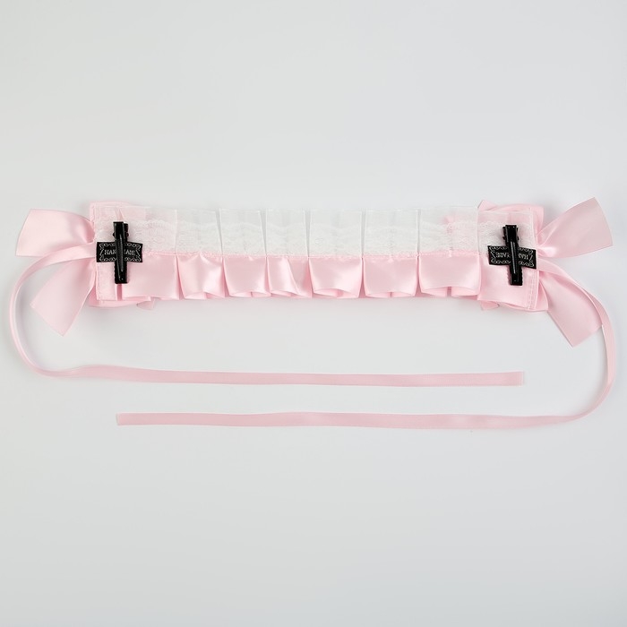 Карнавальная повязка &laquo;Лолита&raquo;, цвет розовый с белым кружевом