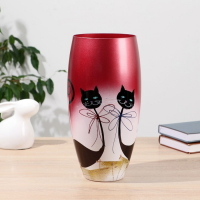 Ваза "Котики" d-12.5см,  30 х14 см