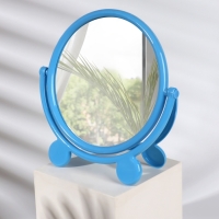 Зеркало настольное &laquo;Круг&raquo;, с рамкой под фотографию, d зеркальной поверхности 17,5 см, цвет МИКС