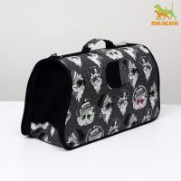 Сумка - переноска для животных "Зимние коты", размер L, 53 х 21 х 29 см