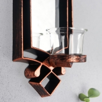 Подсвечник пластик, стекло на 1 свечу "Зеркальный свет" н-р 2 шт d-4 см бронза 8х11,5х37 см 906887 Подсвечник пластик, стекло на 1 свечу "Зеркальный свет" н-р 2 шт d-4 см бронза 8х11,5х37 см 906887