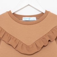 Платье для девочки KAFTAN "Basic line", размер 30 (98-104), цвет кофе Платье для девочки KAFTAN "Basic line", размер 30 (98-104), цвет кофе