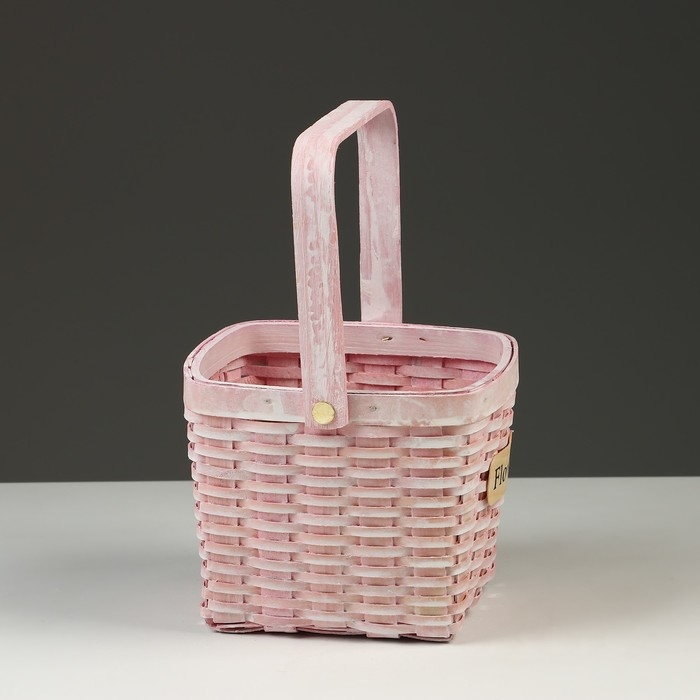 Корзина плетеная, 15 x 15 x 12/24 см, роовая, секвойя Корзина плетеная, 15 x 15 x 12/24 см, роовая, секвойя