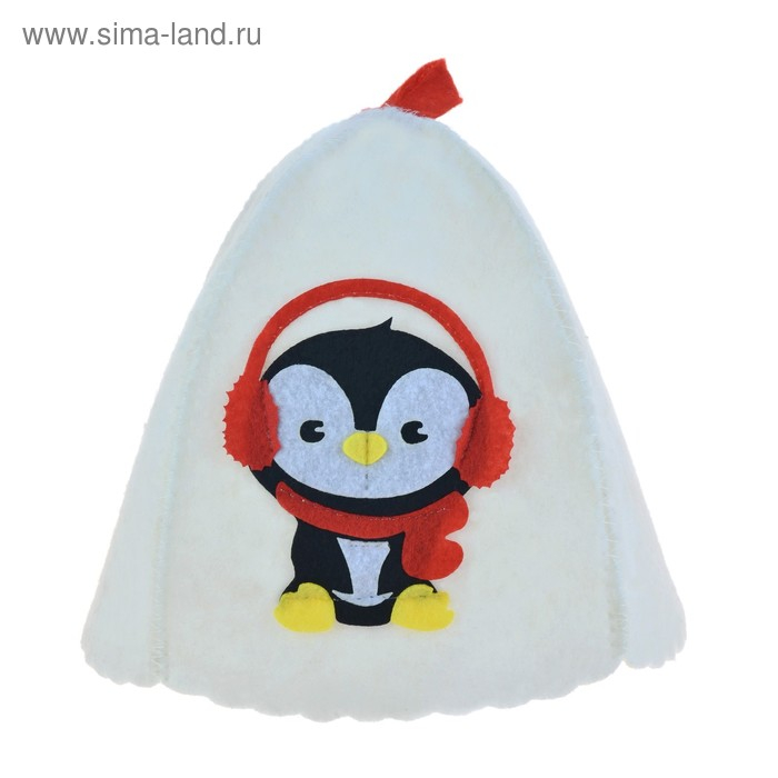 Шапка для бани с детской аппликацией "Лолошенька" войлок