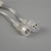 Гирлянда &laquo;Бахрома&raquo; 3 &times; 0.6 м, IP44, УМС, прозрачная нить, 160 LED, свечение жёлтое, мерцание белым, 220 В