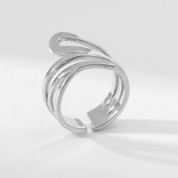 Кольцо металл &laquo;Тренд&raquo; витое, цвет серебро, безразмерное