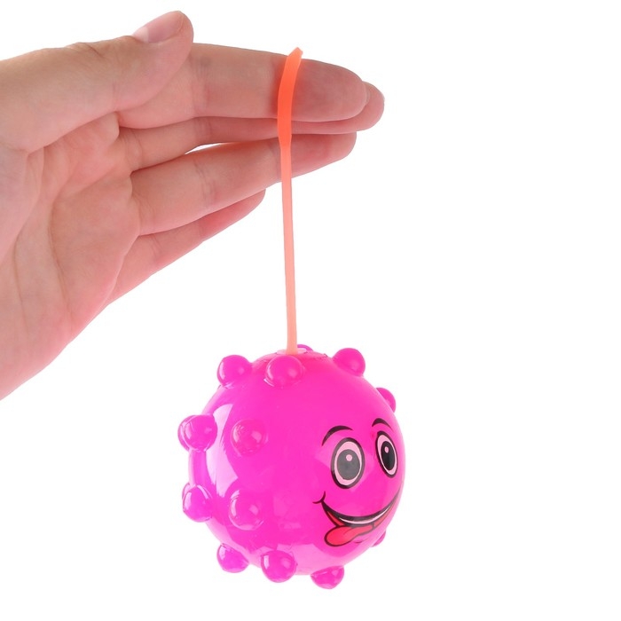 Мяч световой &laquo;Мордочка&raquo; с пищалкой, цвета МИКС