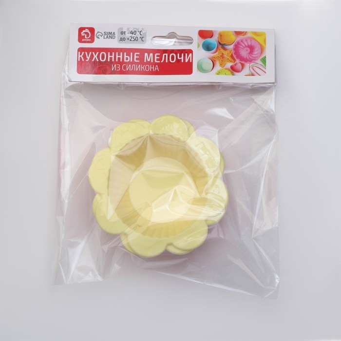 Набор форм для выпечки Доляна &laquo;Риб. Ромашка&raquo;, силикон, 9&times;3 см, 12 шт, цвет МИКС