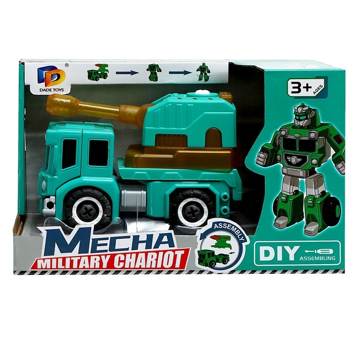 Конструктор винтовой &laquo;Военная техника&raquo;, 2 в 1 робот-машина