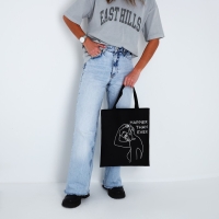 Шопер &laquo;Силуэт&raquo; блёстки, без молнии, без подклада, цвет чёрный