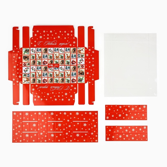 Коробка под 12 конфет с ячейками «Новогодние сюжеты», 14.5 х 18.5 х 3 см Коробка под 12 конфет с ячейками «Новогодние сюжеты», 14.5 х 18.5 х 3 см