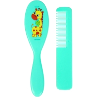 Расчёска детская + массажная щётка для волос &laquo;Жирафик&raquo;, от 0 мес.