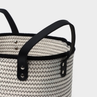 Корзина для хранения LaDо́m Sweet home, ручное плетение, 31&times;31&times;24 см, цвет белый