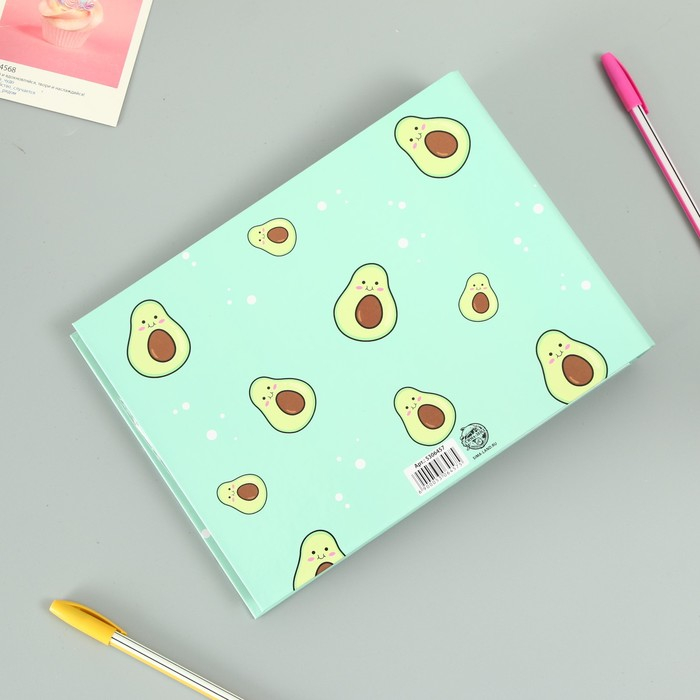 Фотоальбом 25 листов (уголки+кольца) "Авокадо" 27х19 см