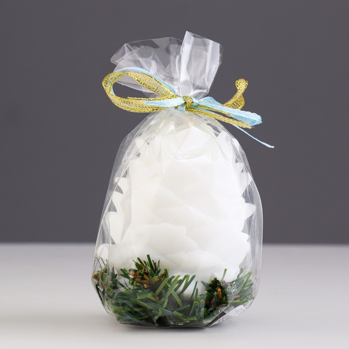 Свеча новогодняя "Снежная шишка"