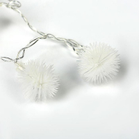 Гирлянда &laquo;Занавес&raquo; 2 &times; 1.5 м с насадками &laquo;Ёжики&raquo;, IP20, прозрачная нить, 360 LED, свечение тёплое белое, 8 режимов, 220 В