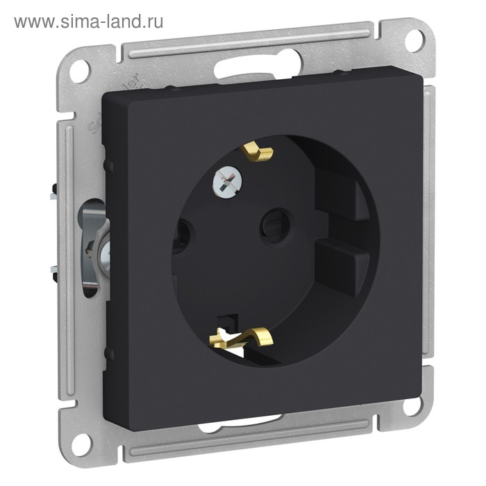 Розетка SE ATLASDESIGN, 16 А, 250 В, встраиваемая, с з/к, шторки, IP20, карбон, ATN001045 Розетка SE ATLASDESIGN, 16 А, 250 В, встраиваемая, с з/к, шторки, IP20, карбон, ATN001045