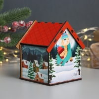 Новогодний чайный домик "С Любовью" 10,5х9,5х12 см Новогодний чайный домик "С Любовью" 10,5х9,5х12 см