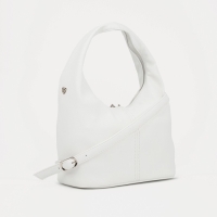 Сумка-хобо Vita на молнии, цвет белый Сумка-хобо Vita на молнии, цвет белый