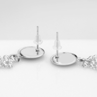 Серьги висячие «Прямоугольник» диско, цвет чёрно-серебристый, 8 см Серьги висячие «Прямоугольник» диско, цвет чёрно-серебристый, 8 см