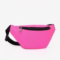 Поясная сумка на молнии, наружный карман, цвет розовый Поясная сумка на молнии, наружный карман, цвет розовый