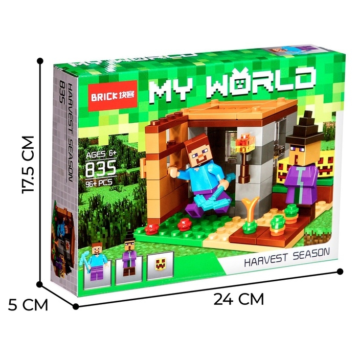 Конструктор блочный &laquo;Мой мир&raquo;, 96 деталей