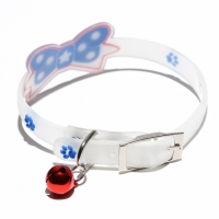 Ошейник "Бантик", 28 х 1 см, ОШ 18-24 см, прозрачный/синий Ошейник "Бантик", 28 х 1 см, ОШ 18-24 см, прозрачный/синий