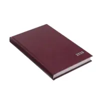 Ежедневник датир 2026г А5 168л б/вин, Бордо