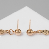 Новый год! Символ года 2025! Серьги висячие &laquo;Змея&raquo; мини, цвет чёрный в золоте