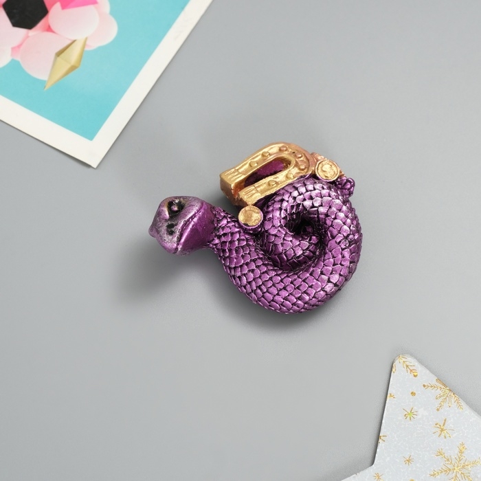 Магнит полистоун Магнит полистоун "Змейка с богатством" МИКС 6х1,5х5 см